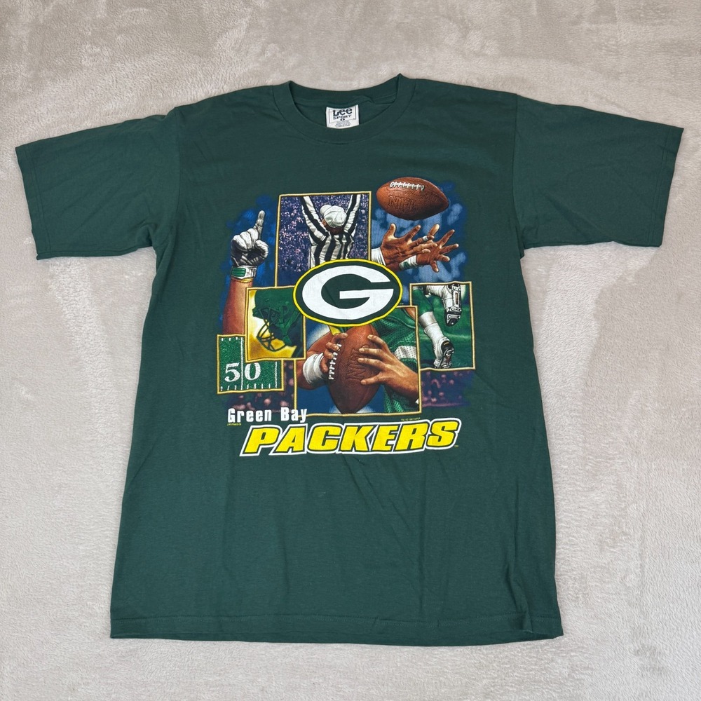 Vintage 90s Lee Green Bay Packers NFL Graphic Shirt Mens‎ Large Preowned